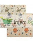 Двулицево топлоизолиращо килимче за игра космос 180x200см